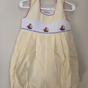 Pastel Child Yellow Sailboat Bodysuit